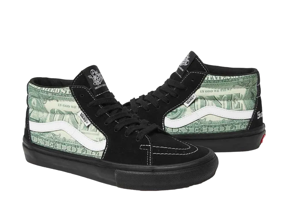 Supreme × Vans Dollar Skate Grosso Mid "Black"