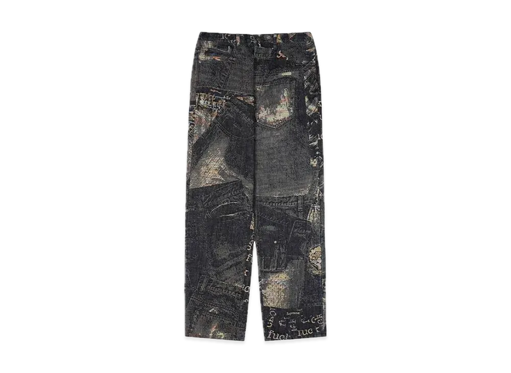 Supreme Archive Denim Jacquard Regular Jean "Blue"