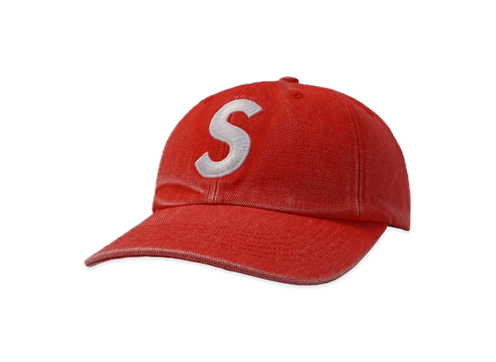 Supreme Pigment Canvas S Logo 6-Panel "Red"