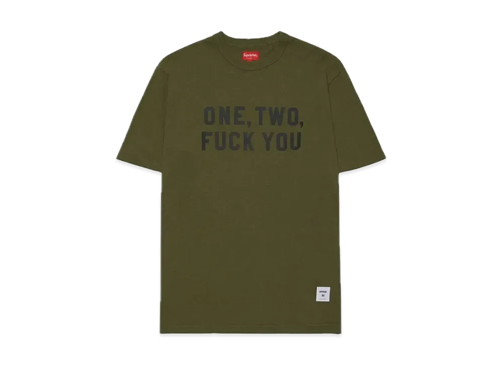 Supreme One Two Fuck You S/S Top "Olive"