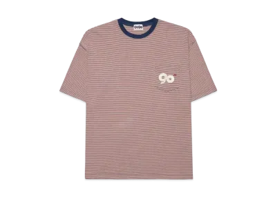 9090 Logo Stripe Tee "Pink x Blue"