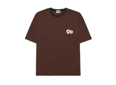 9090 Logo Stripe Tee "Brown x Navy"