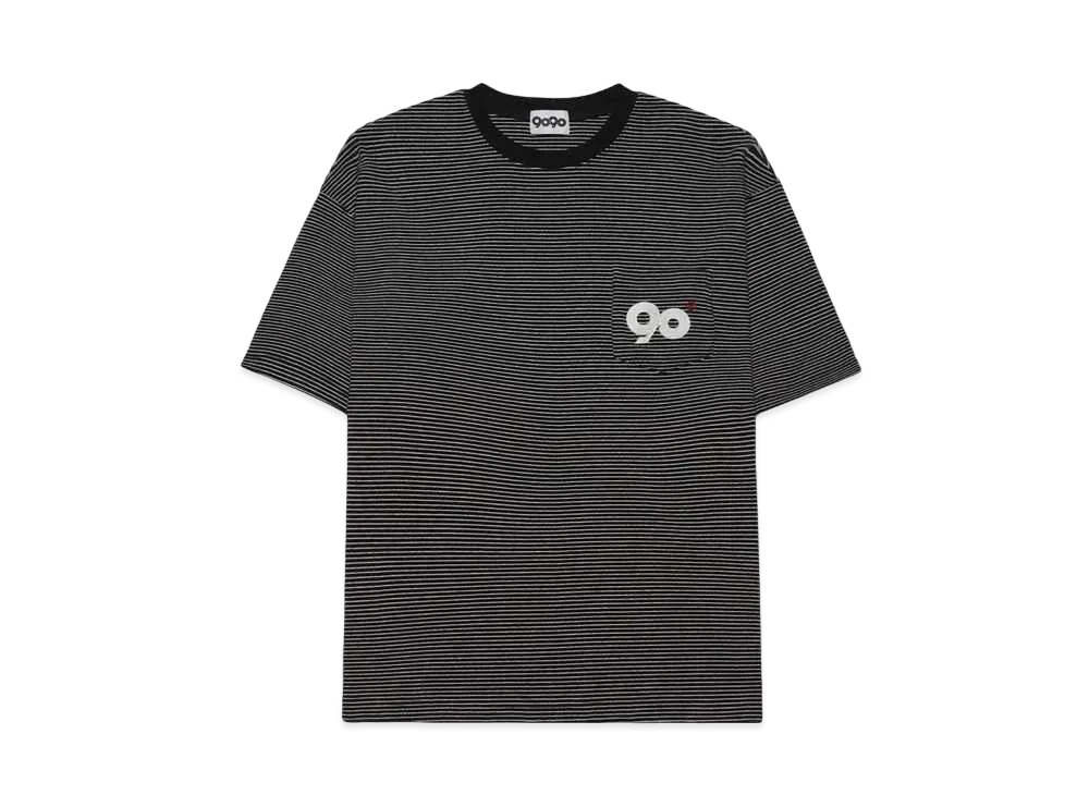 9090 Logo Stripe Tee "Black x White"