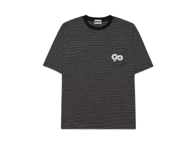 9090 Logo Stripe Tee "Black x White"
