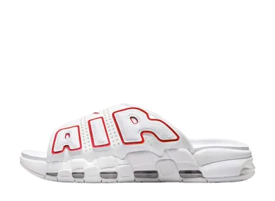 Nike Air More Uptempo Slide "White and University Red"