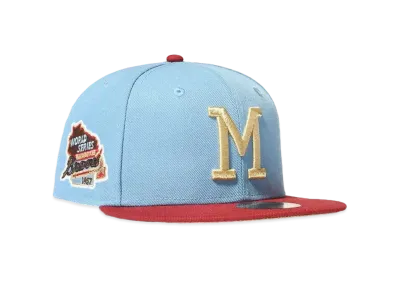 NEW ERA MILWAUKEE BRAVES WS 1957 "SKY BLUExRED"
