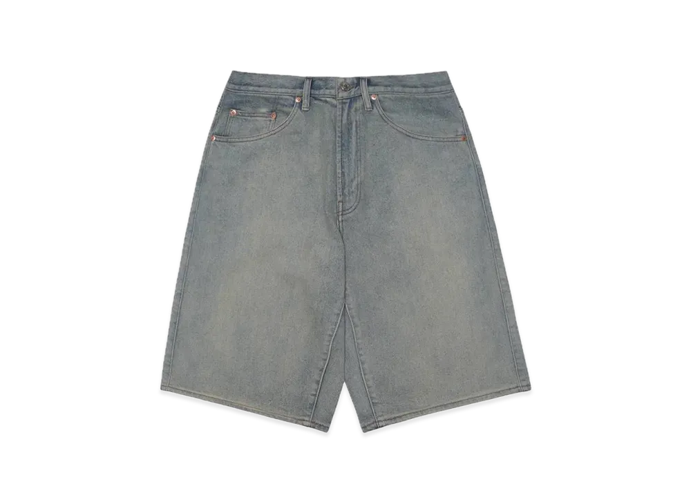 シュプリーム バギー デニム ショート "ダーティー インディゴ" (23SS)