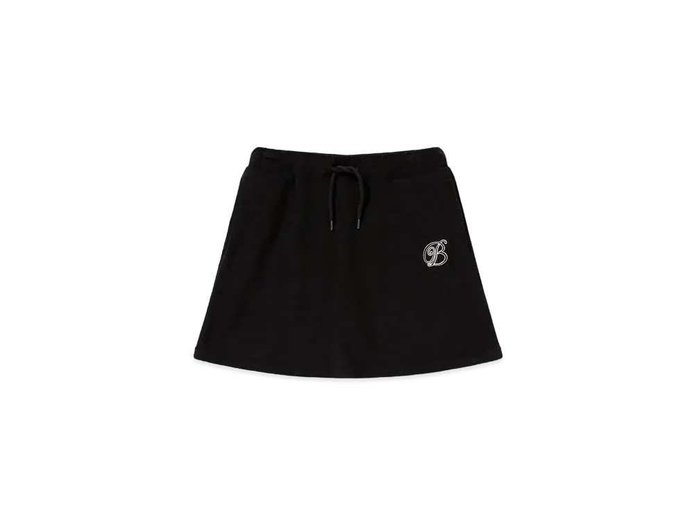Black Eye Patch B Emblem Pile Mini Skirt "Black"