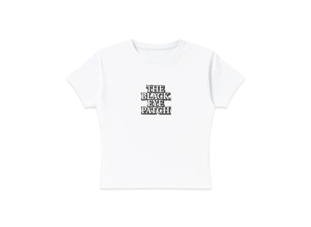 Black Eye Patch OG Baby Tee "White"