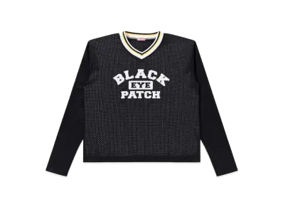 Black Eye Patch College Logo Hockey Jersey "Black"