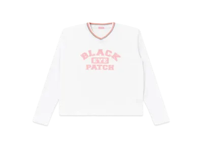 Black Eye Patch College Logo Hockey Jersey "White"