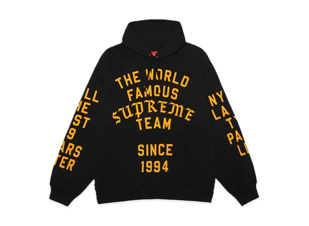 シュプリーム チーム フロック フーディー スウェットシャツ "ブラック"