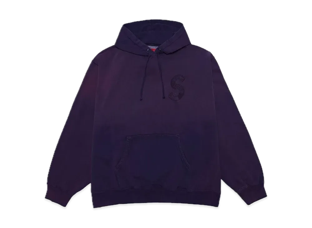 Supreme Overdyed S Logo Hooded Sweatshirt "Purple"