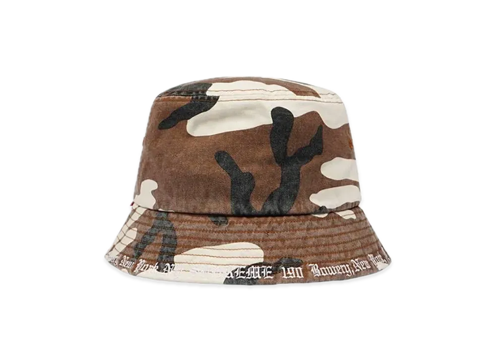 Supreme Embroidered Brim Crusher "Brown Camo"