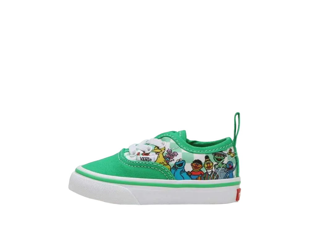 セサミストリート × バンズ TD オーセンティック エラスティックレース "セサミグリーン/マルチ"(キッズ)