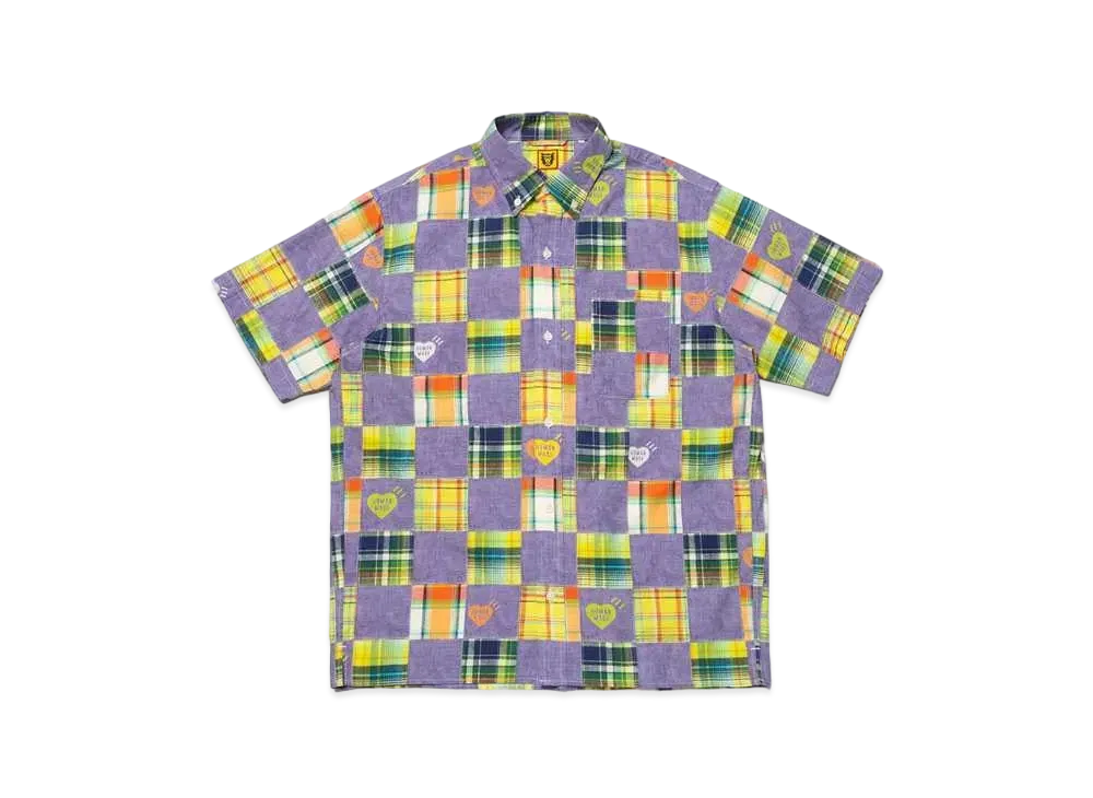 HUMAN MADE Patchwork Printed S/S Shirt "Blue"
