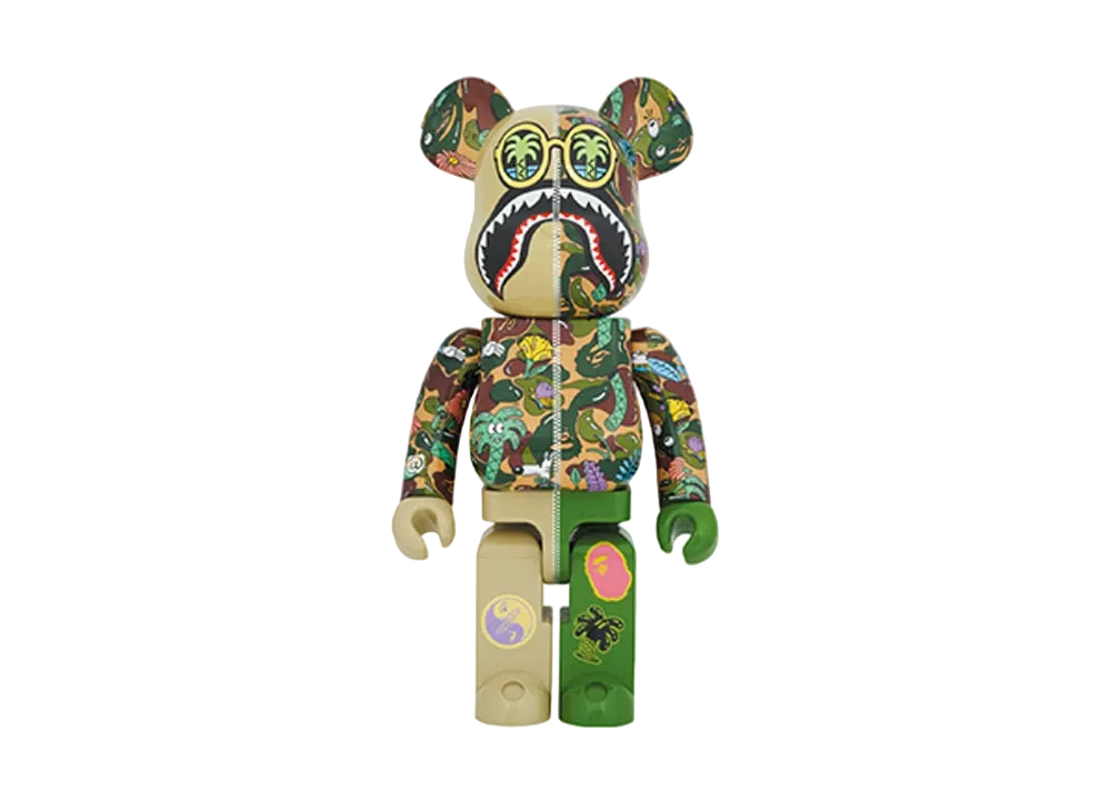 Bearbrick Steven Harrington X BAPE(R) SHARK GREEN 1000%