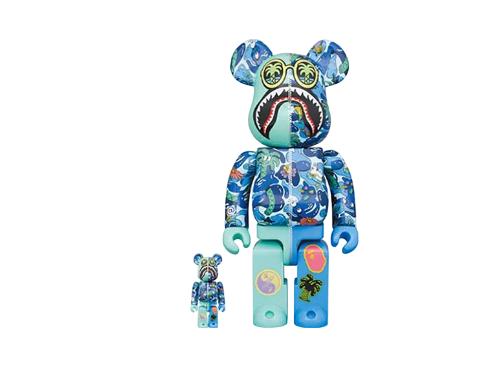 Bearbrick Steven Harrington X BAPE(R) SHARK BLUE 100% & 400%