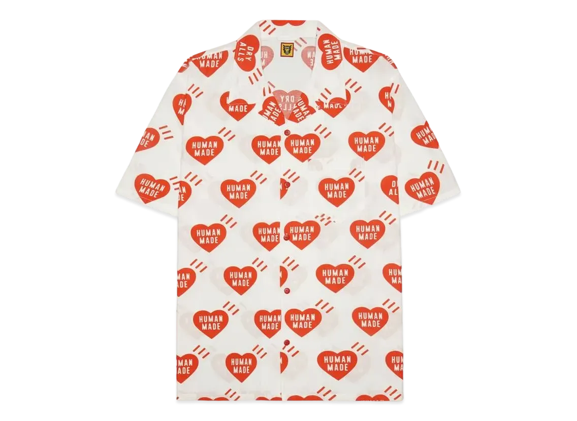 HUMAN MADE Heart Aloha Shirt "White"