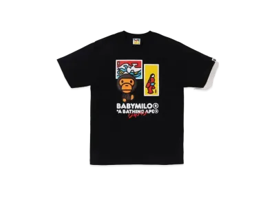 A BATHING APE Japan Art Baby Milo Tee "Black"