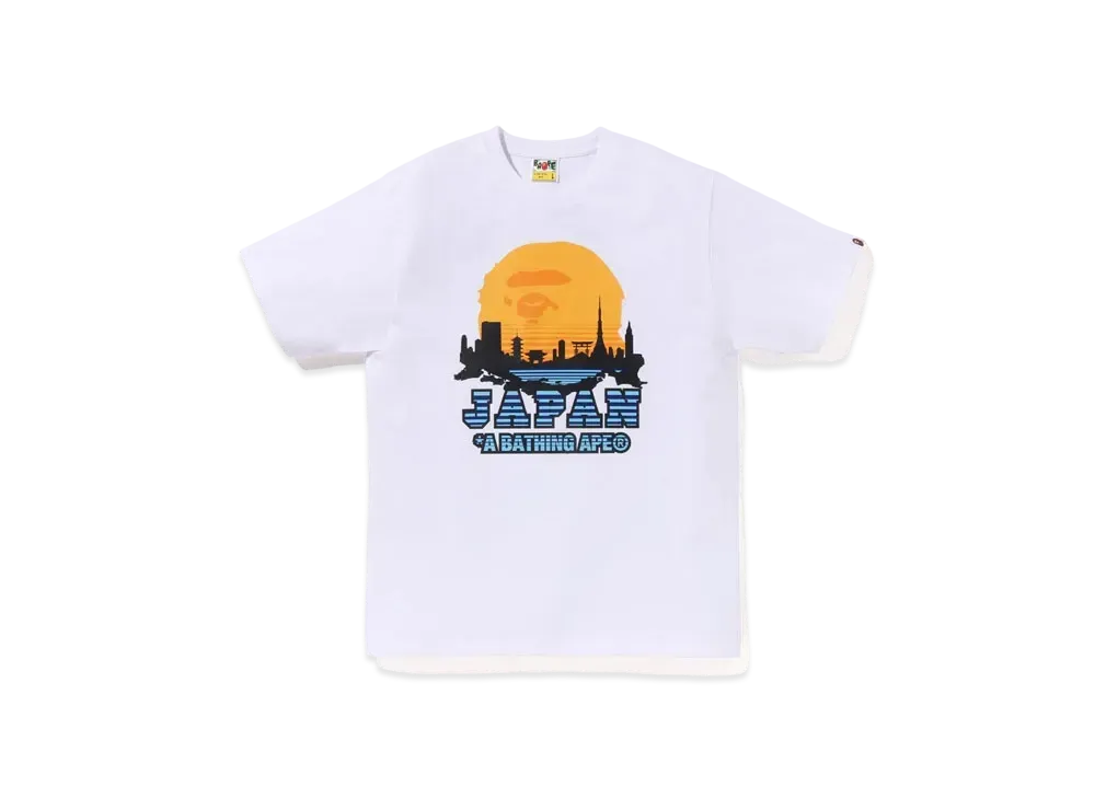 A BATHING APE Japan Silhouette Tee "White"