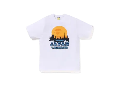 A BATHING APE Japan Silhouette Tee "White"
