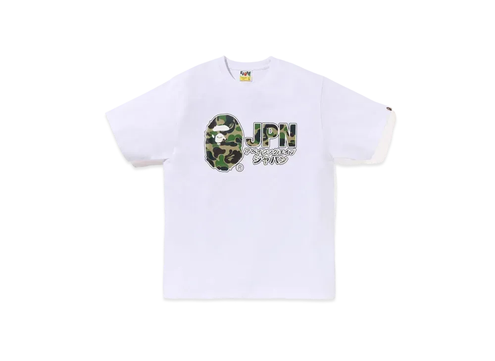 A BATHING APE Abc Camo Jpn Katakana Tee "White"
