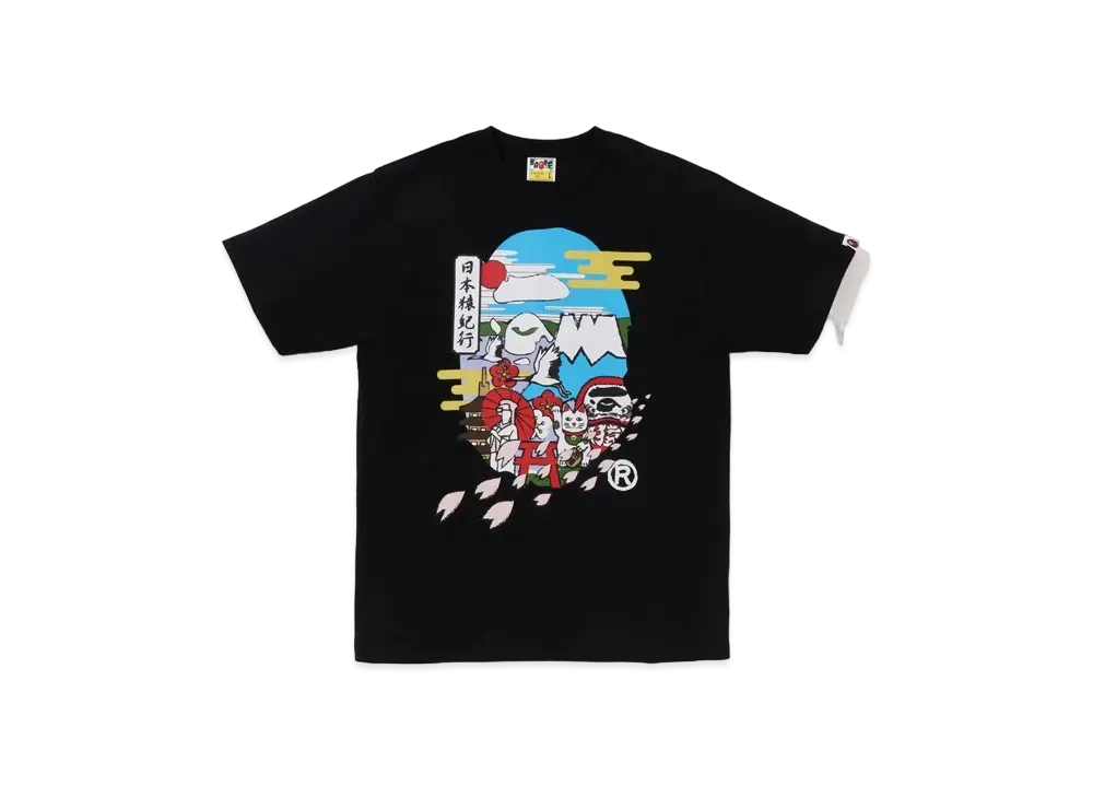 A BATHING APE Japan Culture Ape Head Tee "Black"