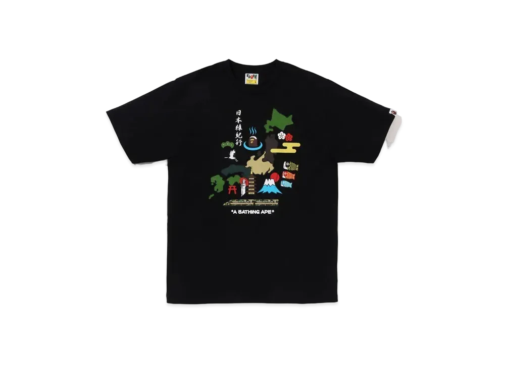 A BATHING APE Japan Culture Tee "Black"