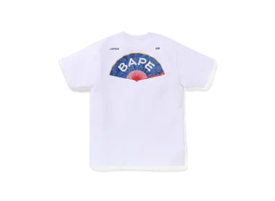 A BATHING APE Japanese Fan Tee "White"