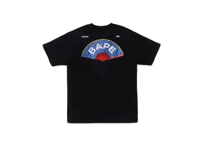 A BATHING APE Japanese Fan Tee "Black"