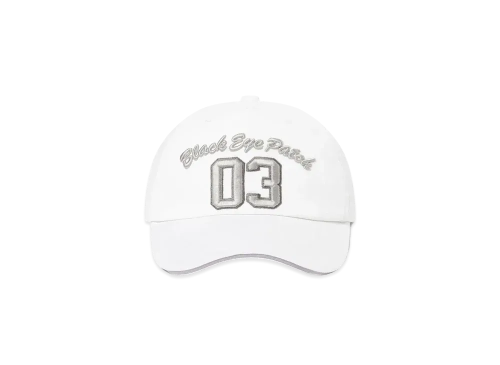 Black Eye Patch Area Code Cap "White"