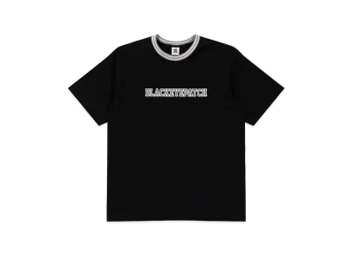 Black Eye Patch College Bordered Collar Tee "Black"