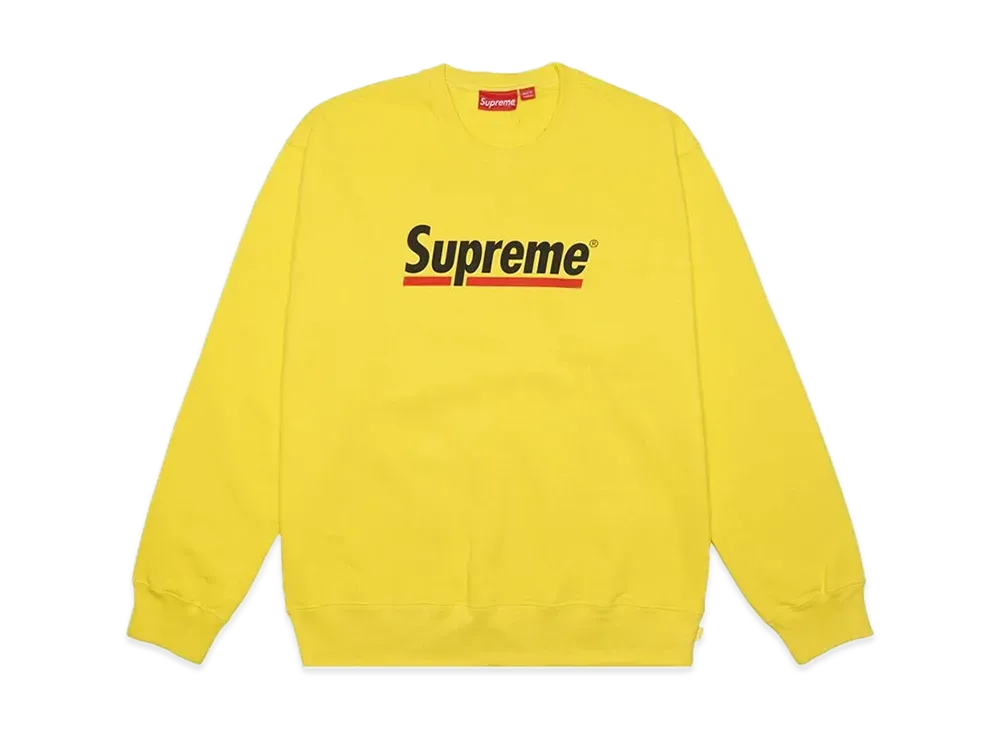 Supreme Underline Crewneck "Yellow"