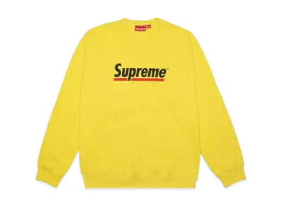 Supreme Underline Crewneck "Yellow"
