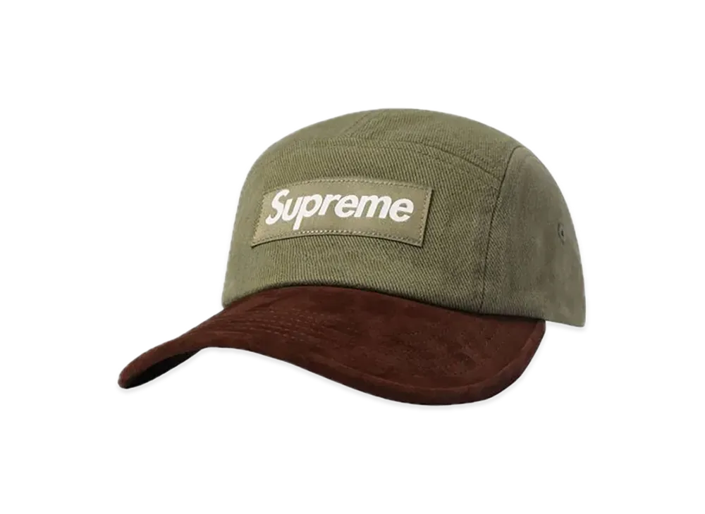 Supreme Suede Visor Camp Cap "Light Olive"