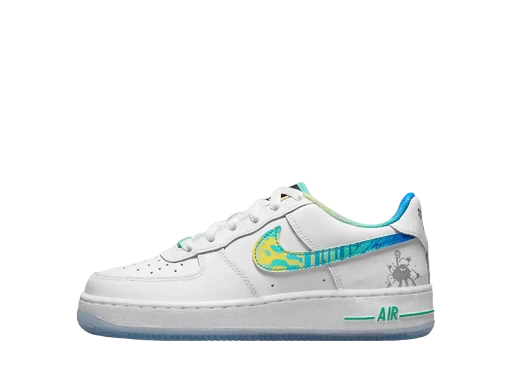 Nike GS Air Force 1 LV8 "White/Light Mentha/Multicolor"