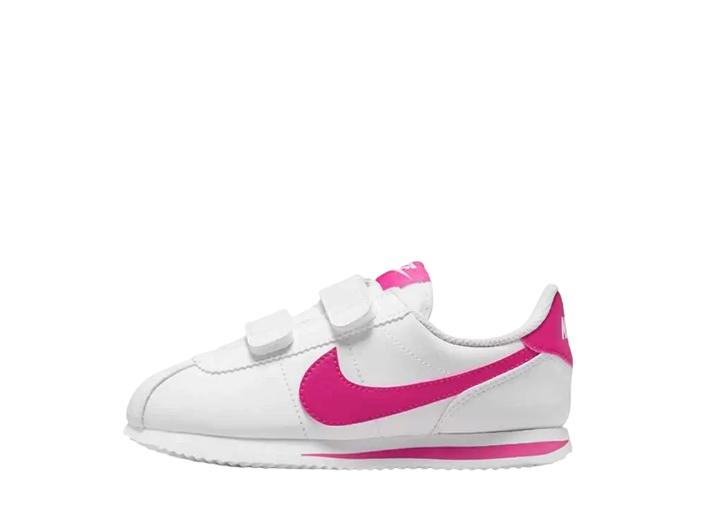 ナイキ PS コルテッツ ベーシック SL "ホワイト/ピンクプライム"(キッズ)