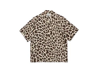 WACKO MARIA Leopard Open Collar Shirt "Beige"
