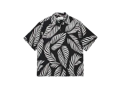 WACKO MARIA Leaf Hawaiian Shirt "Black/White"