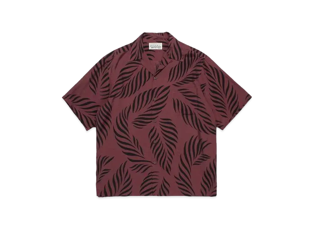 WACKO MARIA Leaf Hawaiian Shirt "Burgundy"