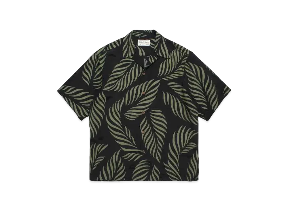 WACKO MARIA Leaf Hawaiian Shirt "Black/Green "
