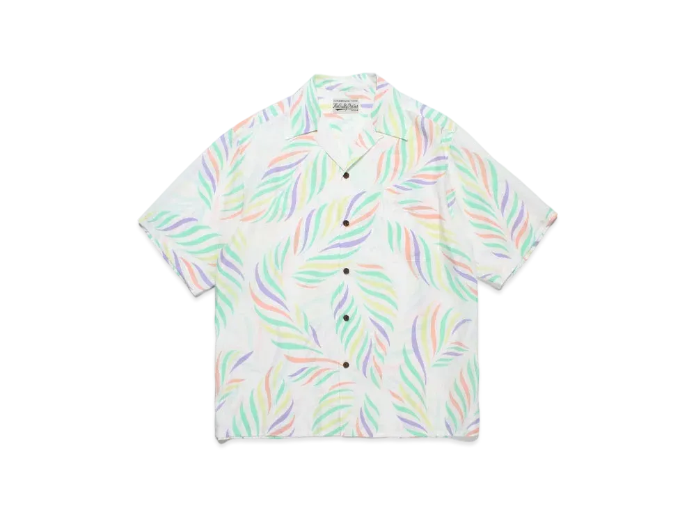 WACKO MARIA Leaf Hawaiian Shirt "White"