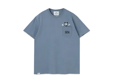 WIND AND SEA Mickey Mouse / Pocket Tee "Blue Jean"