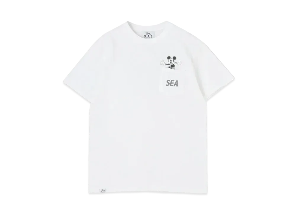 WIND AND SEA Mickey Mouse / Pocket Tee "White"