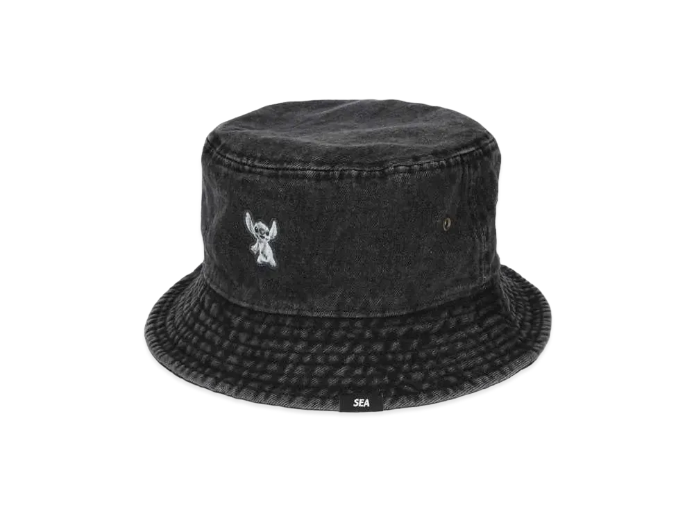 WIND AND SEA Stitch / Denim Bucket Hat "Black"