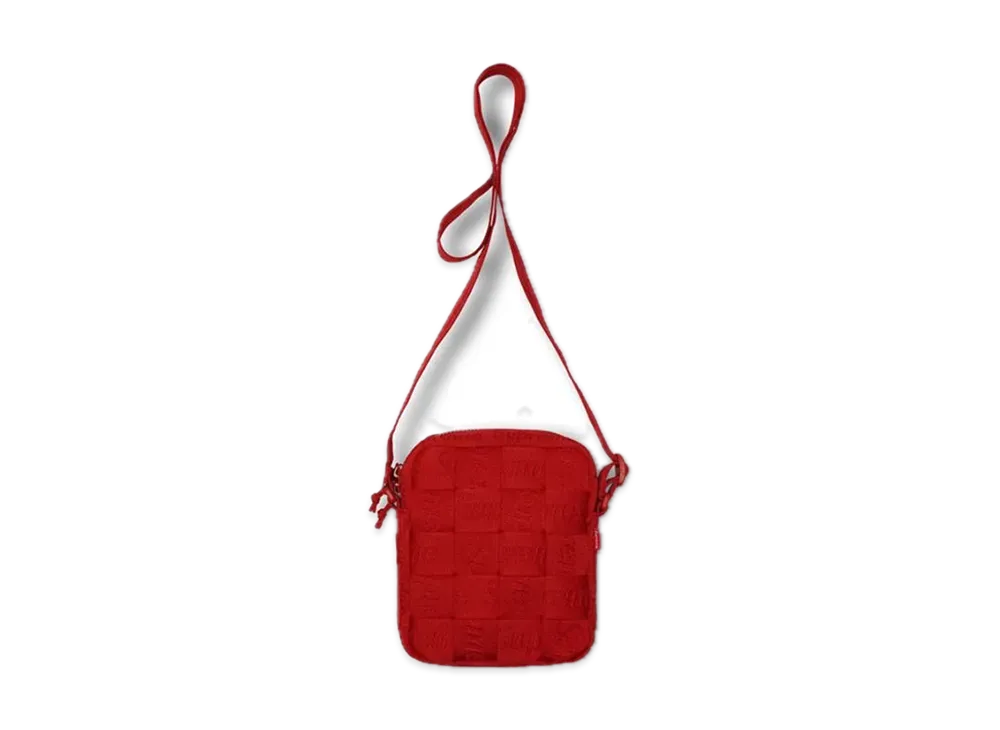 Supreme Woven Shoulder Bag "Red" (23SS)