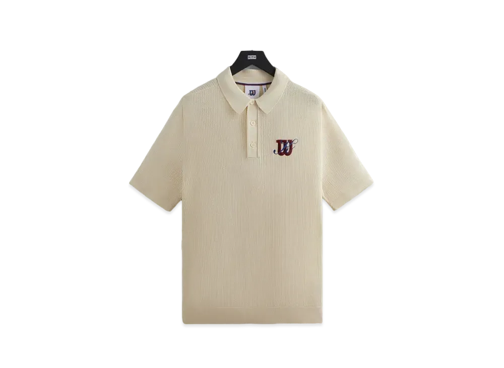 Kith x Wilson Cable Sweater Polo "Seedpearl"