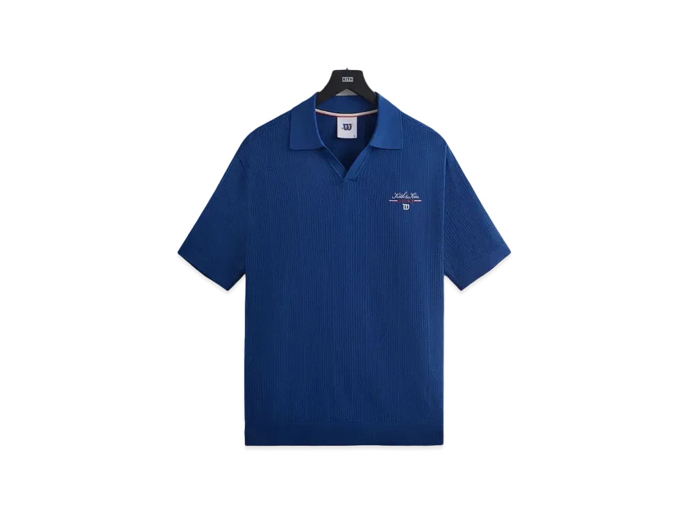 Kith x Wilson Cable Johnny Collar Polo "Blue Quartz"