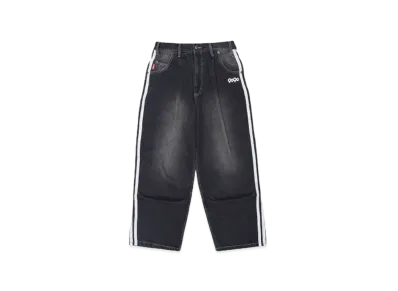 9090 Vintage Denim Track Pants "Black"